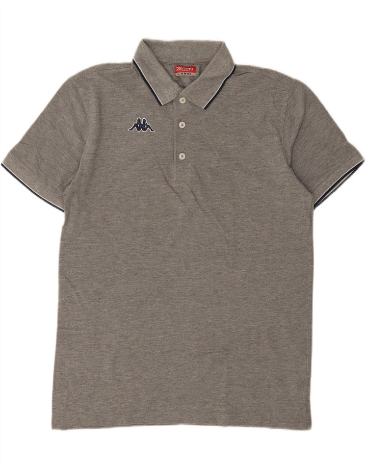 KAPPA Mens Polo Shirt Large Grey Cotton Vintage Kappa and Second-Hand Kappa from Messina Hembry 