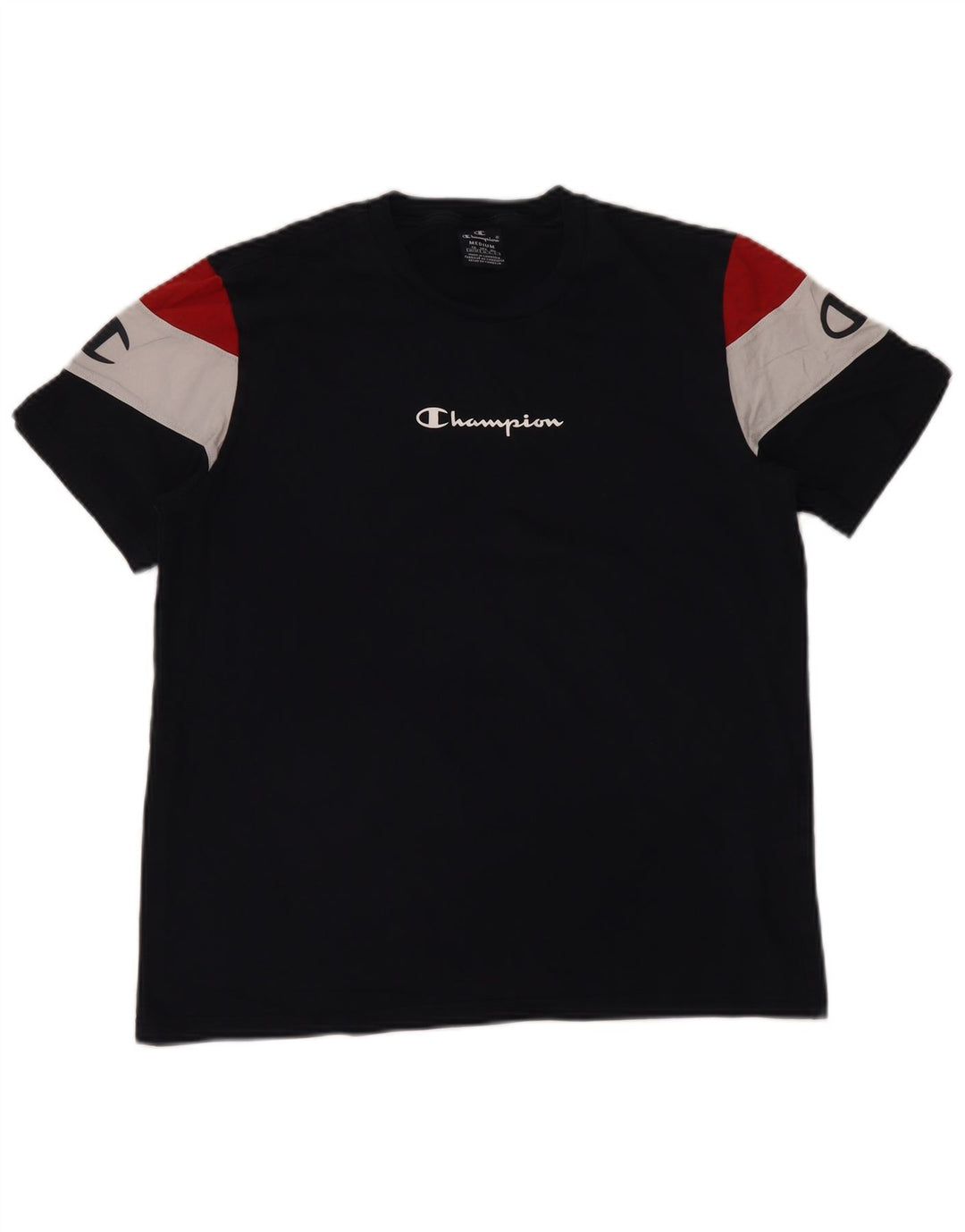 Damska koszulka z grafiką CHAMPION Top UK 14 Średni granatowy blok kolorów