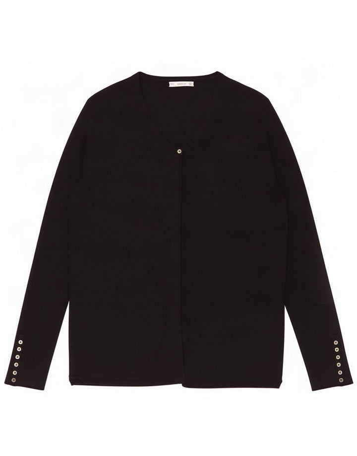 Sweter damski Zara Cardigan UK 16, duży, czarny