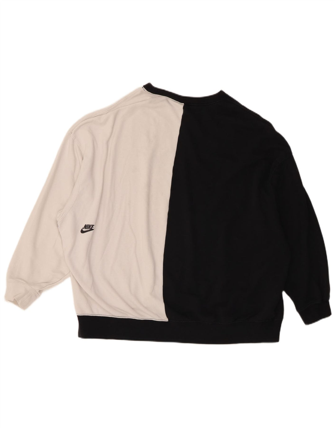 Damska bluza z grafiką Nike, UK 10, mała czarna, z blokami kolorów