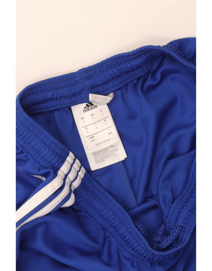Męskie spodenki sportowe Adidas Climalite, duże, niebieskie, poliestrowe