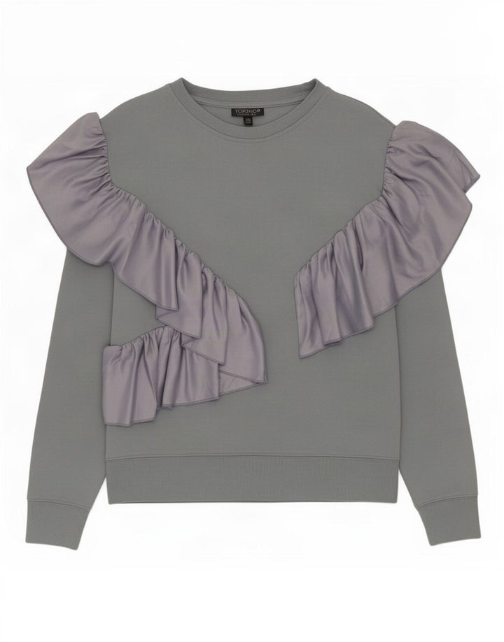 Damska bluza dresowa Topshop UK 10, mała, szary poliester