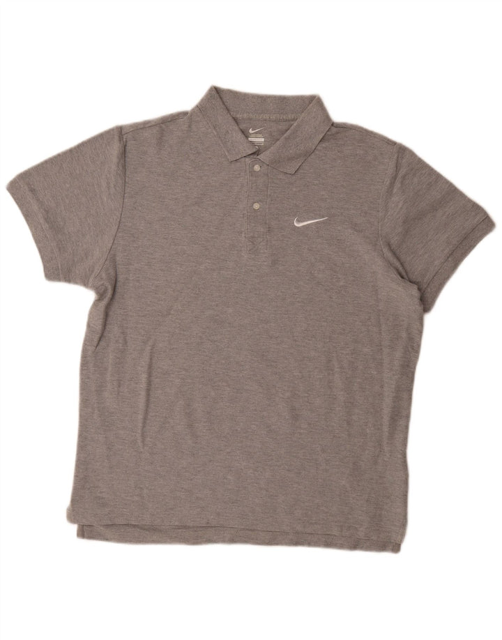 Męska koszulka polo NIKE, duża, szara, bawełniana