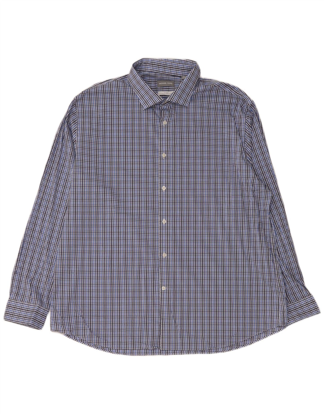 Koszula męska MICHAEL KORS Slim Fit, rozmiar 18 1/2 2XL, bawełniana niebieska kratka