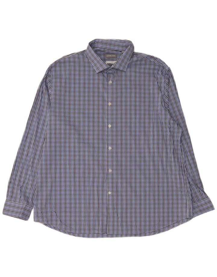 Koszula męska MICHAEL KORS Slim Fit, rozmiar 18 1/2 2XL, bawełniana niebieska kratka