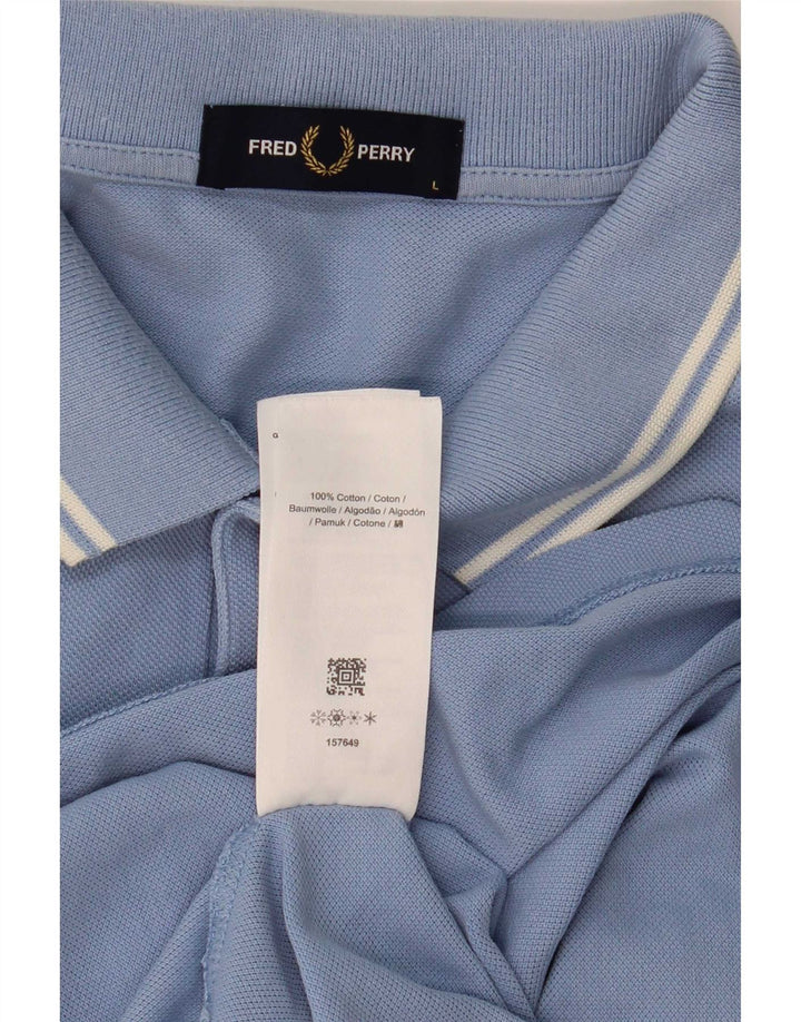 Męska koszulka polo Fred Perry, duża, niebieska, bawełniana w paski