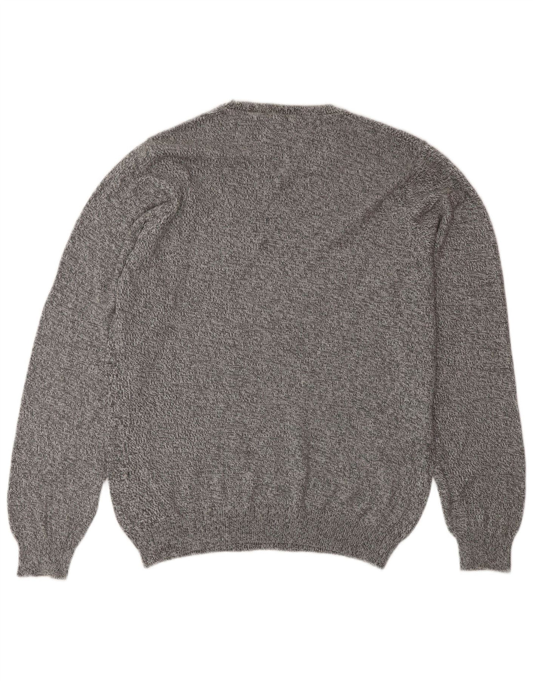 Marks & Spencer Męski sweter z okrągłym dekoltem, mały, szary, nakrapiany