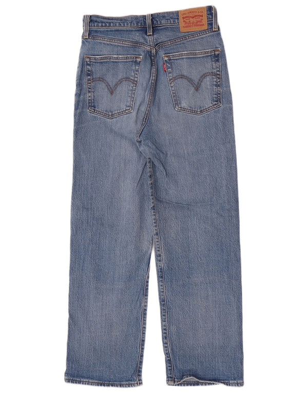 Damskie proste dżinsy Levi's z wysokim stanem W27 L27, niebieska bawełna