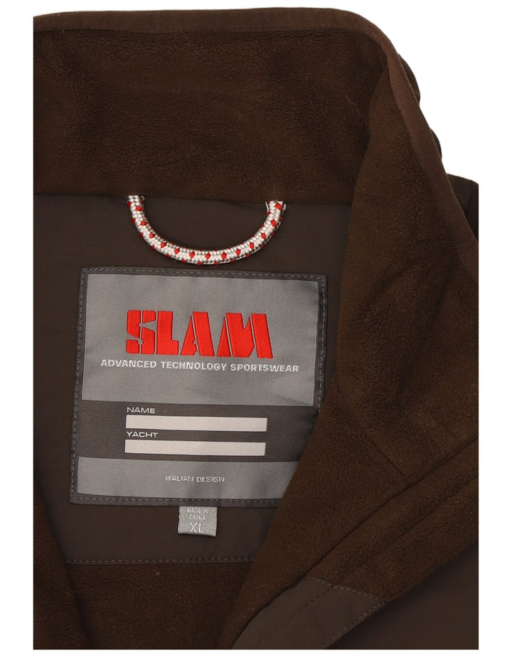 Męska kurtka wiatrówka Slam UK 42 XL, brązowy nylon