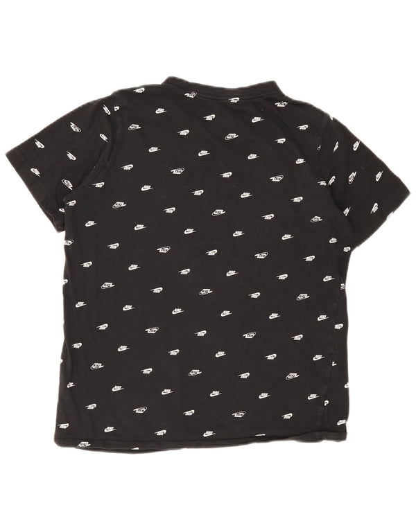 Chłopięcy T-shirt z grafiką Nike, 13-14 lat, XL, czarna bawełna
