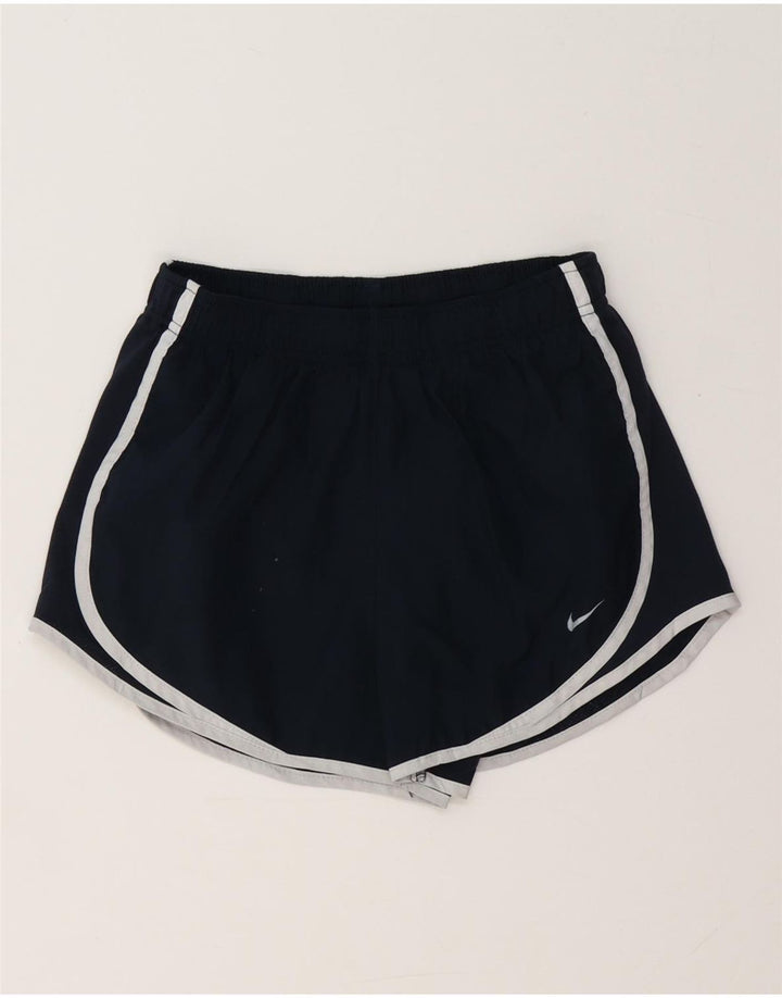 Damskie spodenki sportowe Nike Dri Fit UK 8, małe, granatowe, poliestrowe