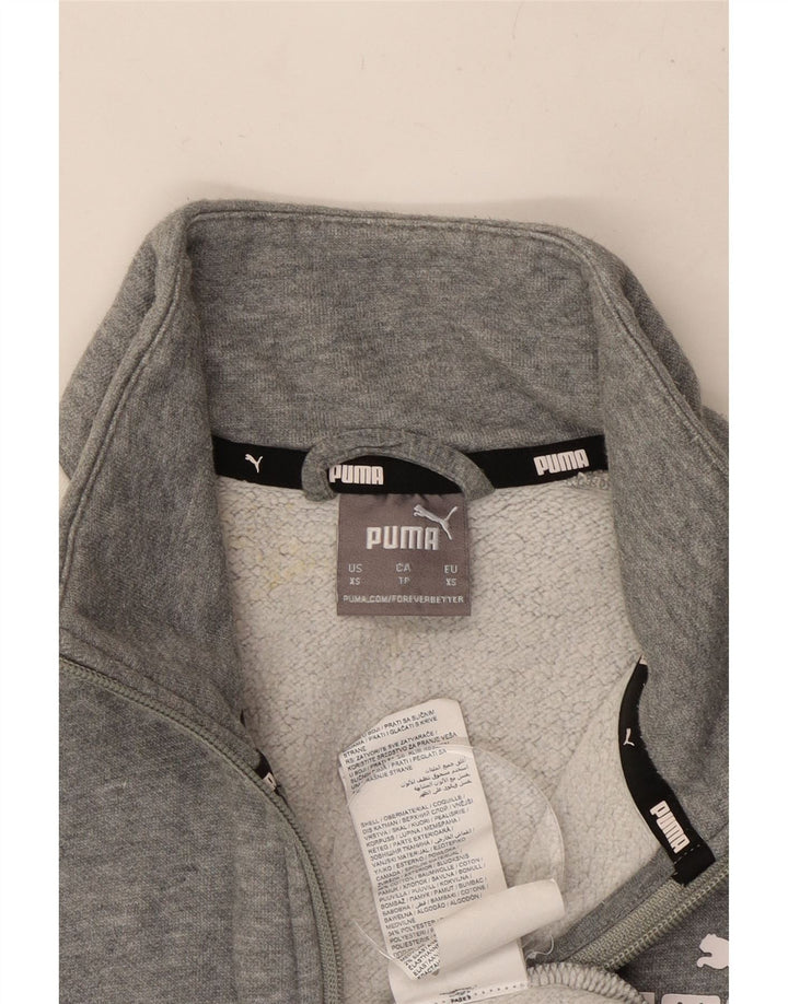 Męska kurtka dresowa PUMA XS, szara, bawełniana z blokami kolorów