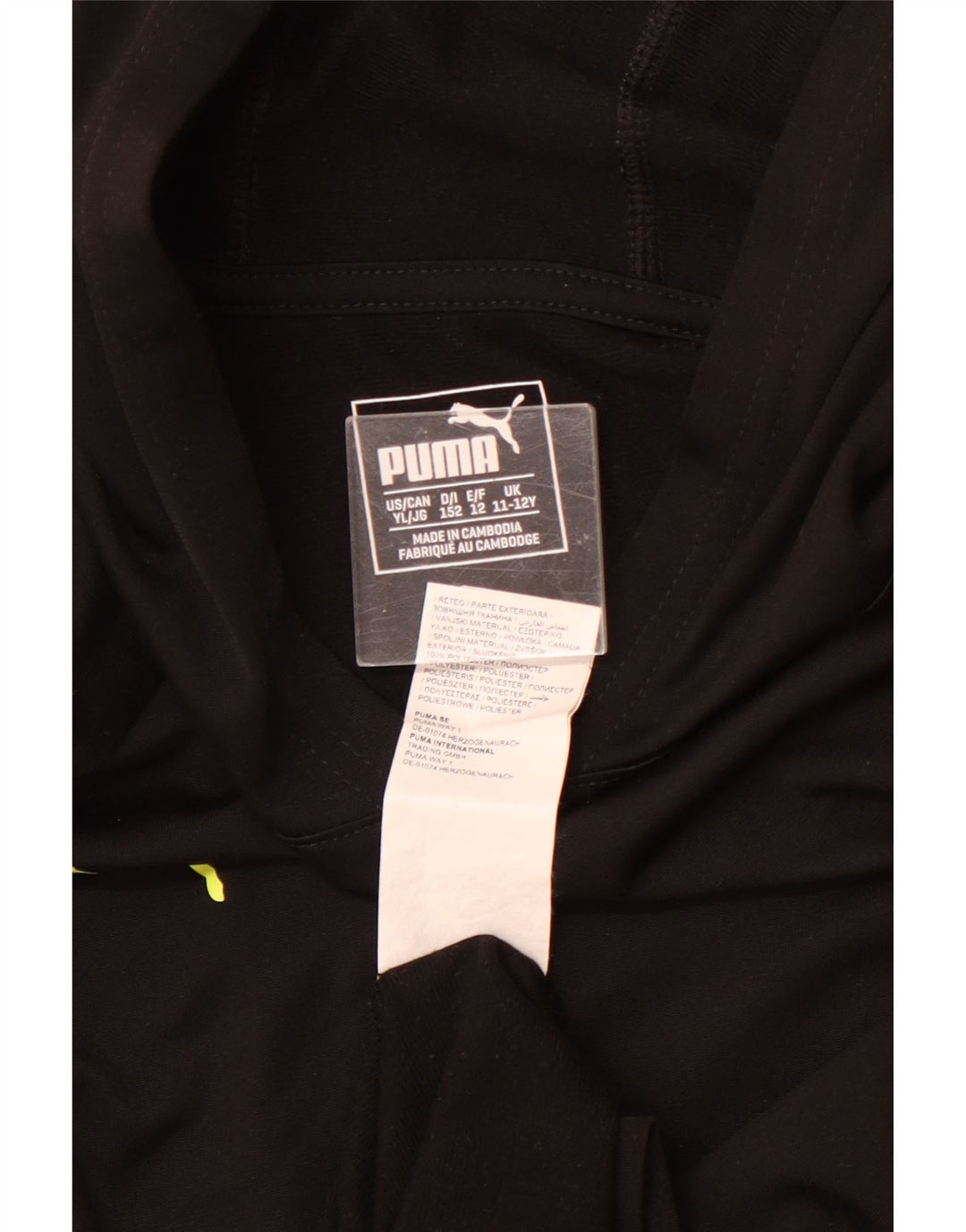 Chłopięcy sweter z kapturem PUMA 11-12 lat, czarny poliester
