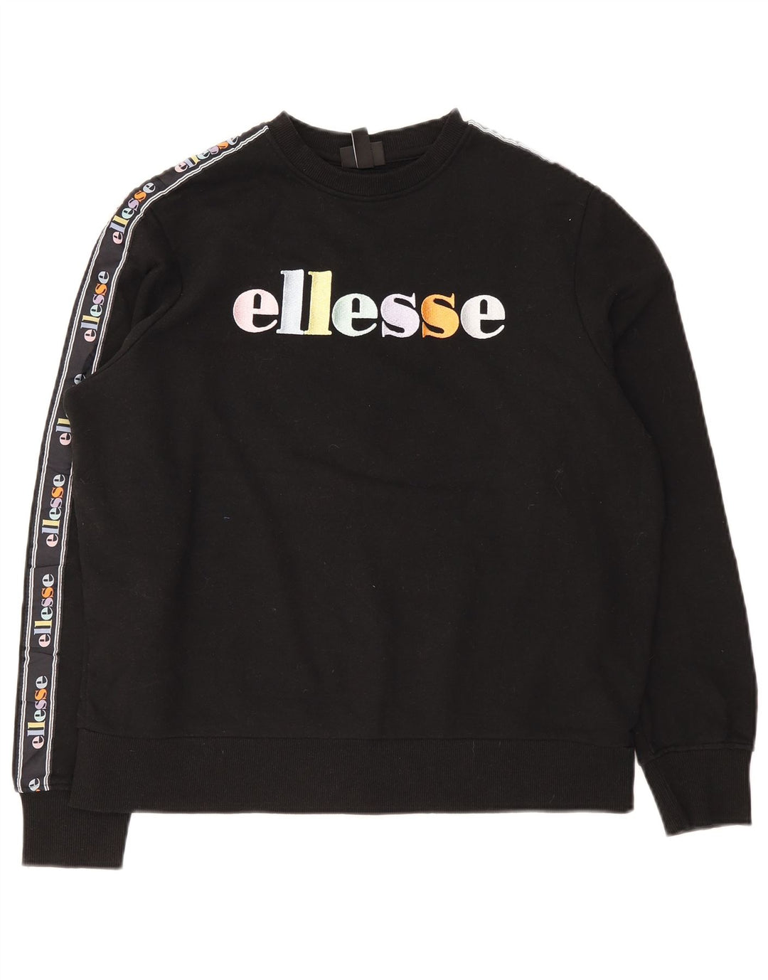 Damska bluza dresowa Ellesse z grafiką oversize, UK 10, mała, czarna bawełna