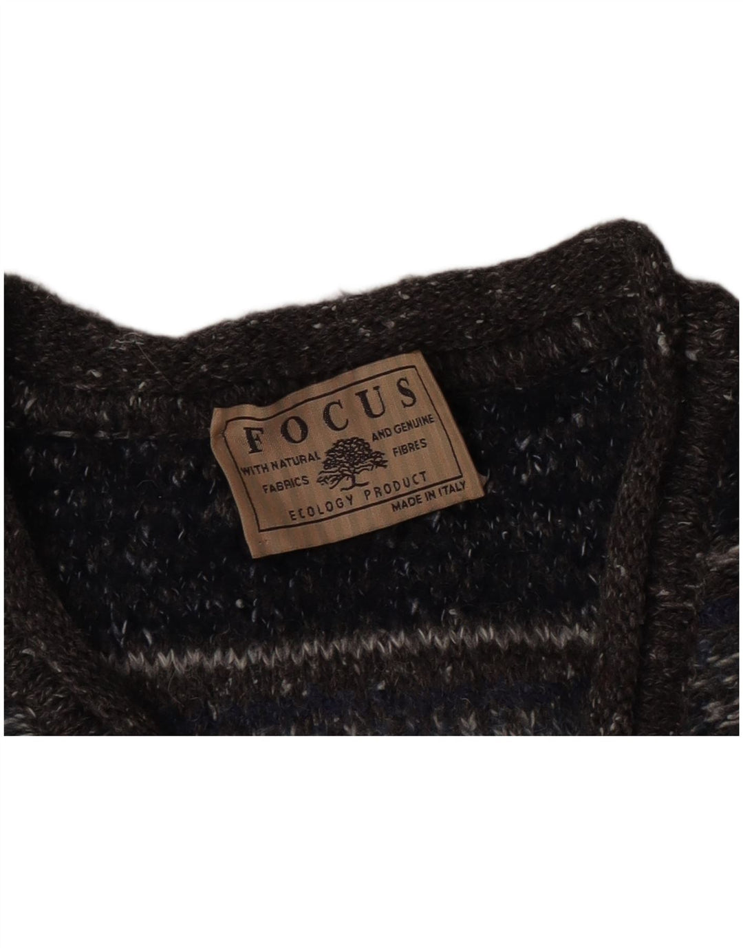 Męski sweter w stylu vintage z dekoltem w szpic, w średnie szare paski