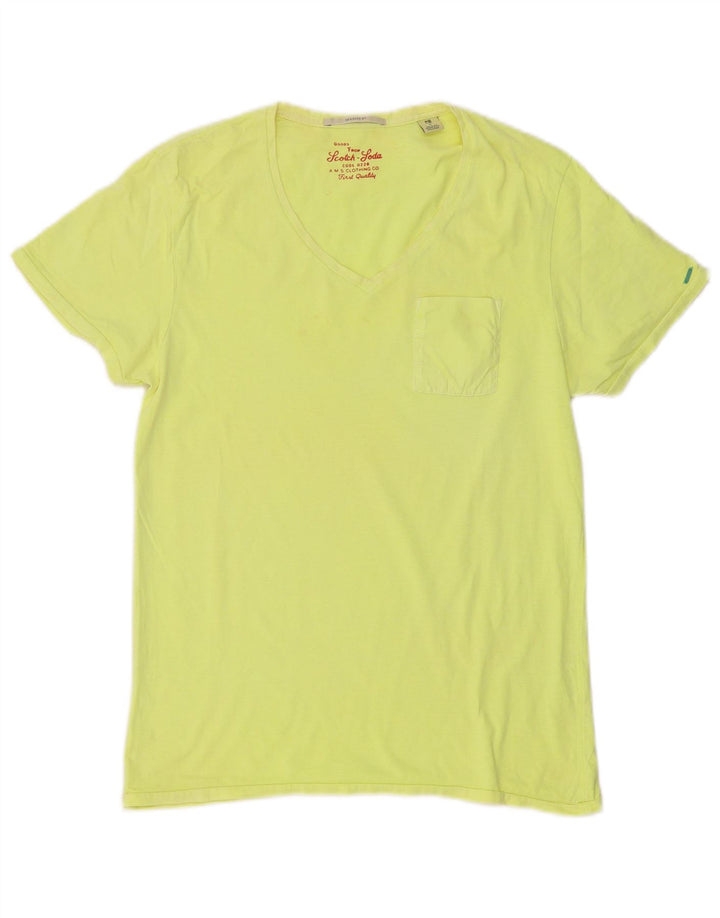 Koszulka męska SCOTCH & SODA, mała, żółta, bawełniana