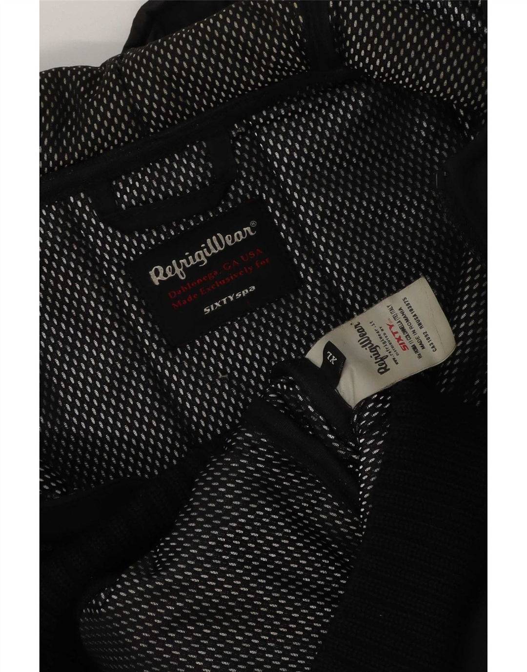 Refrigiwear Męska wyściełana kurtka z kapturem Sixty spa UK 42 XL, czarny poliester