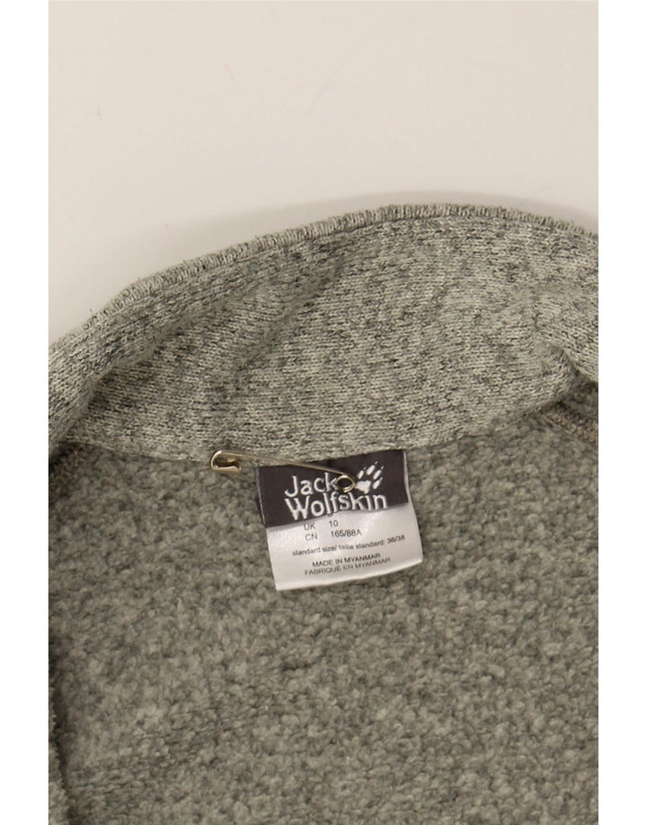 JACK WOLFSKIN Womens Tracksuit Top Jacket UK 10 Small Grey Polyester Vintage Jack Wolfskin and Second-Hand Jack Wolfskin from Messina Hembry 