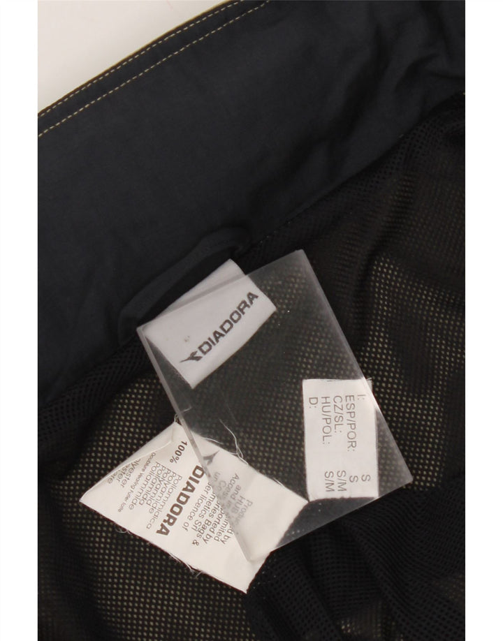 Męska kurtka przeciwdeszczowa DIADORA o luźnym kroju z kapturem UK 36, mała, khaki, poliamid