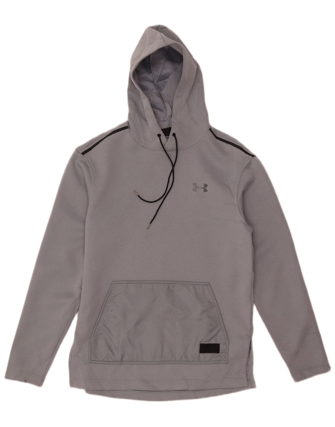 Męski sweter z kapturem Under Armour Cold Gear z grafiką, mały, szary, poliestrowy