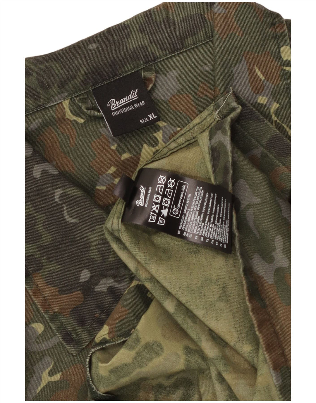 Brandit Męska kurtka wojskowa UK 42 XL Khaki, kamuflaż, poliester