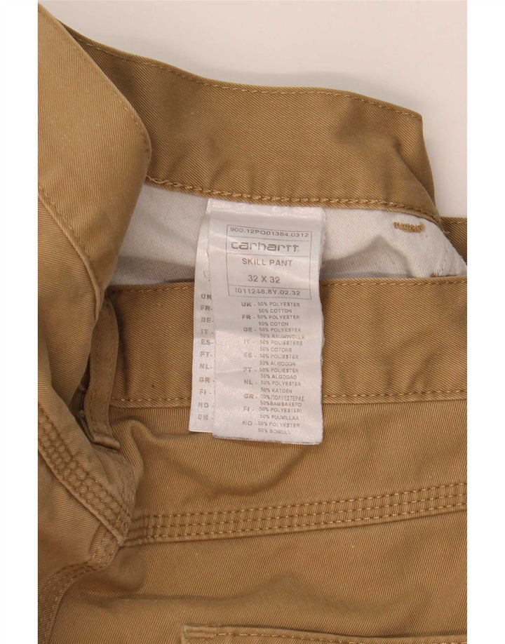 Męskie proste spodnie Carhartt W32 L32 Brązowy poliester