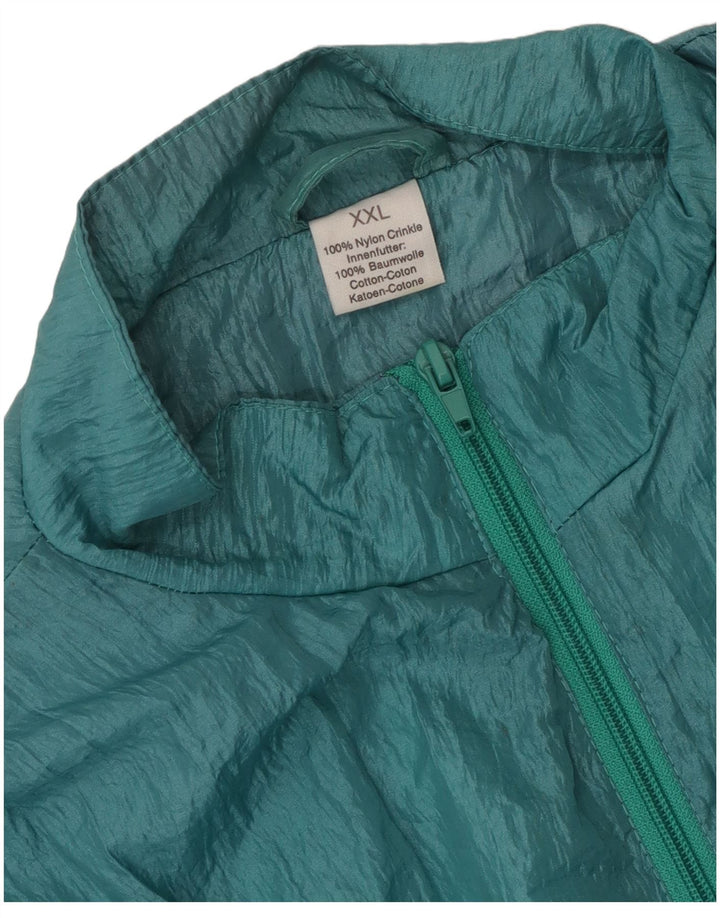 Kurtka męska dresowa w stylu vintage 2XL Zielony nylon