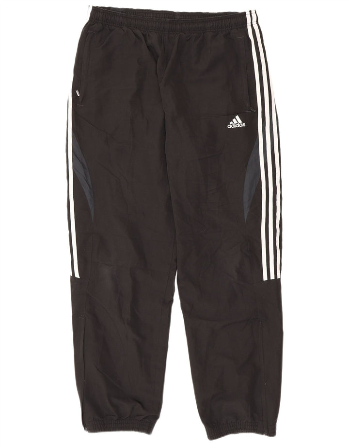 Adidas Męskie spodnie dresowe Joggery Duży czarny poliester z blokami kolorów