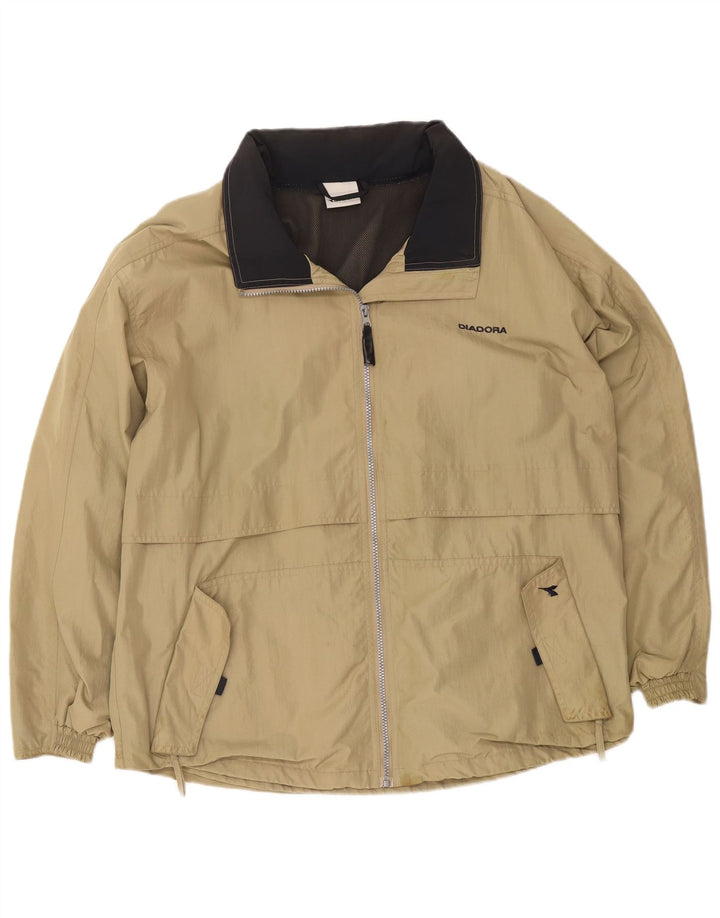 Męska kurtka przeciwdeszczowa Diadora UK 42 XL Beżowy poliamid