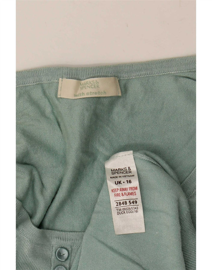 Bluzka damska Marks & Spencer Top UK 16 duża zielona wiskoza