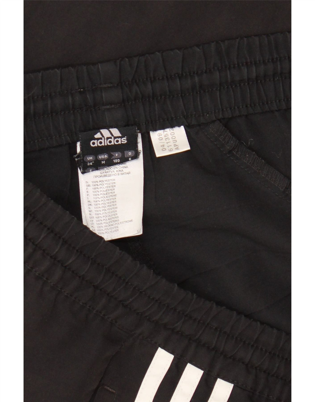 Męskie spodenki sportowe Adidas, duże, czarne, poliestrowe