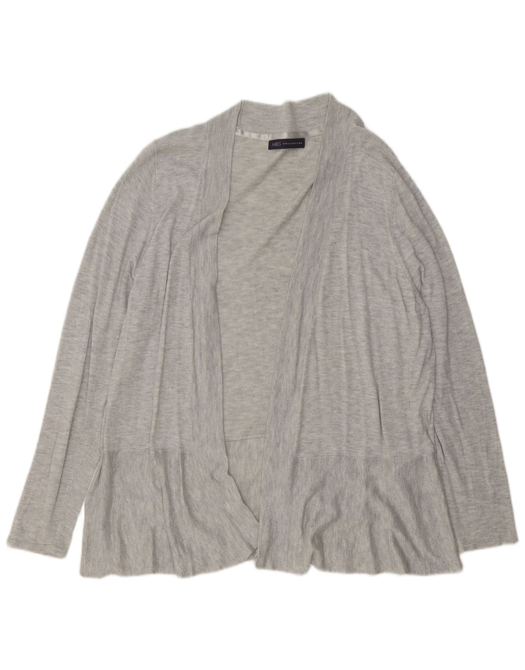 MARKS & SPENCER Damski sweter rozpinany UK 20 2XL Szary nakrapiany