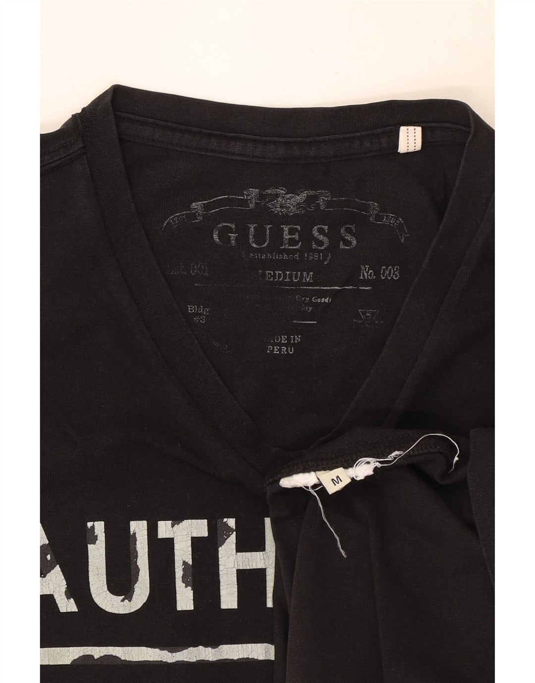 Męski T-shirt Guess z grafiką, średni czarny