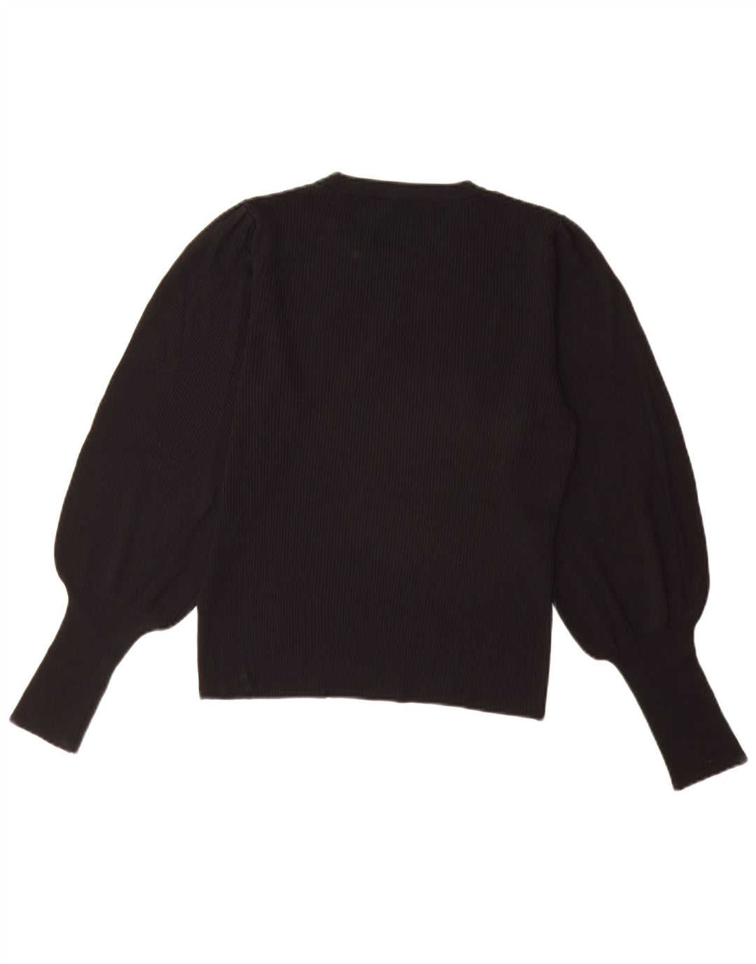 ZARA Womens Crew Neck Jumper Sweater UK 14 Large Black