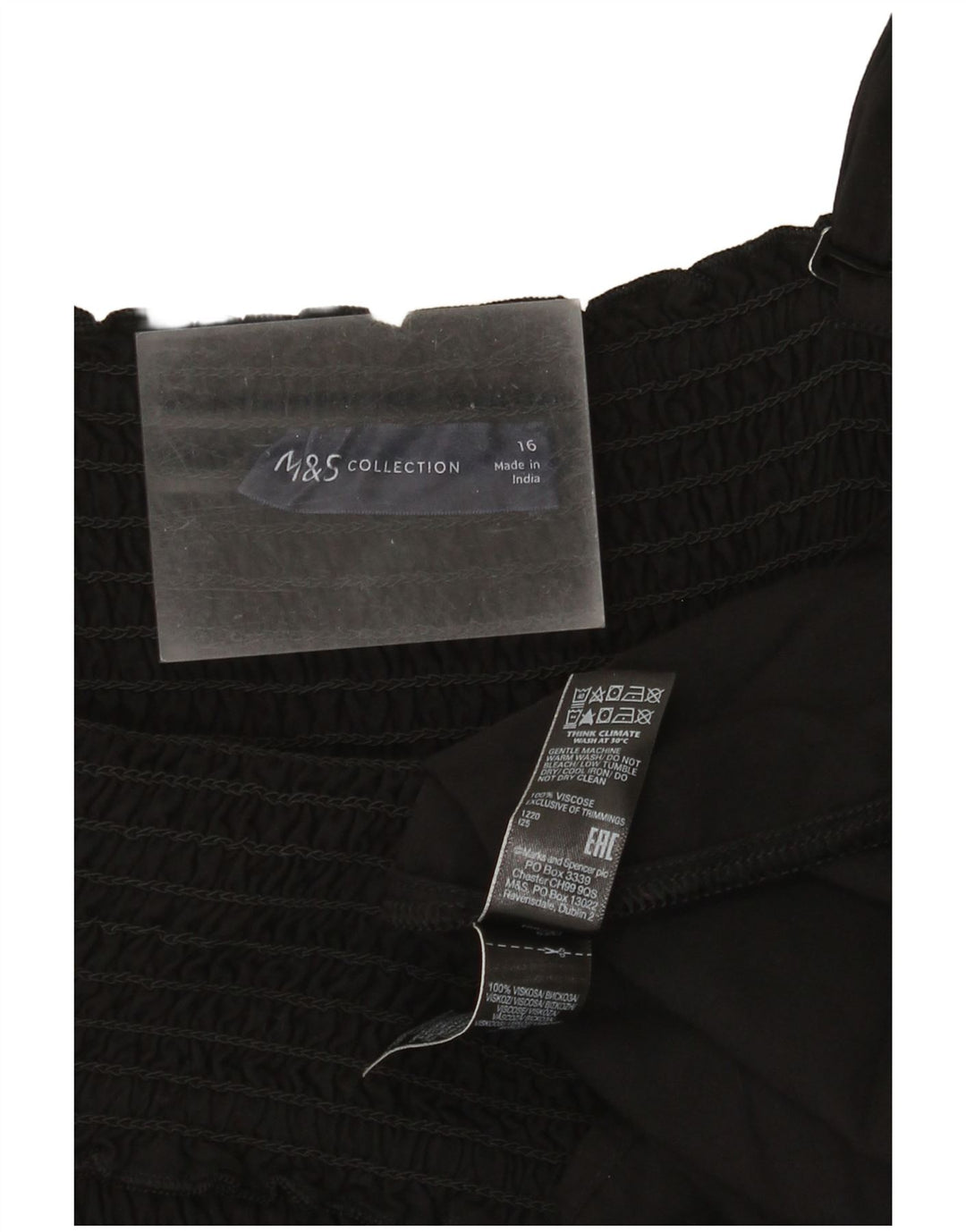 Damska sukienka na ramiączkach Marks & Spencer UK 16, duża, czarna wiskoza