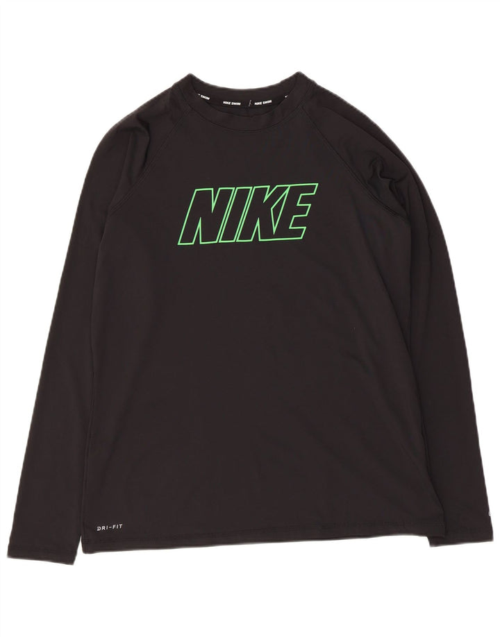 Damska koszulka Nike Dri Fit Graphic z długim rękawem, UK 14, duży, czarny poliester