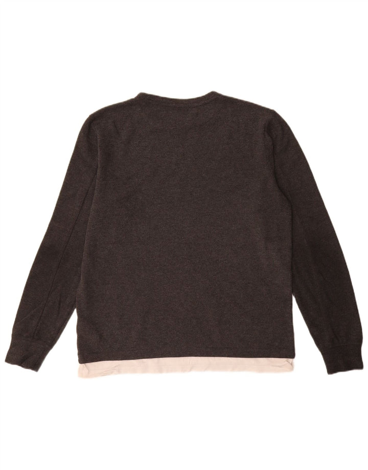 Męski sweter All Saints Longline Fit z dekoltem w łódkę, mały, szary