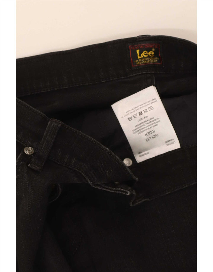 Męskie jeansy Lee Rider Cropped W29 L25 Czarne bawełniane