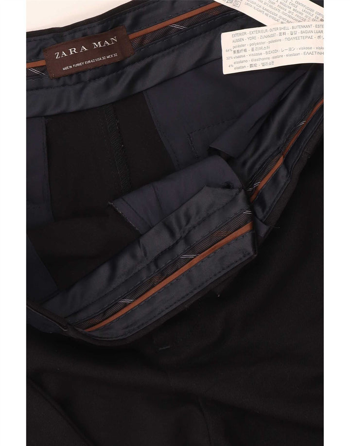 Męskie krótkie spodnie Zara EU 42 Large W32 L25 Czarny poliester