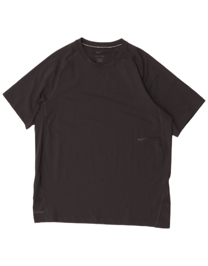 Męski T-shirt Nike Dri Fit, duży, czarny, poliestrowy