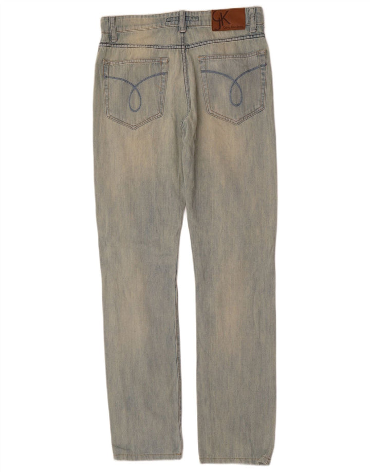 Damskie proste dżinsy Calvin Klein W29 L32 Niebieskie bawełniane