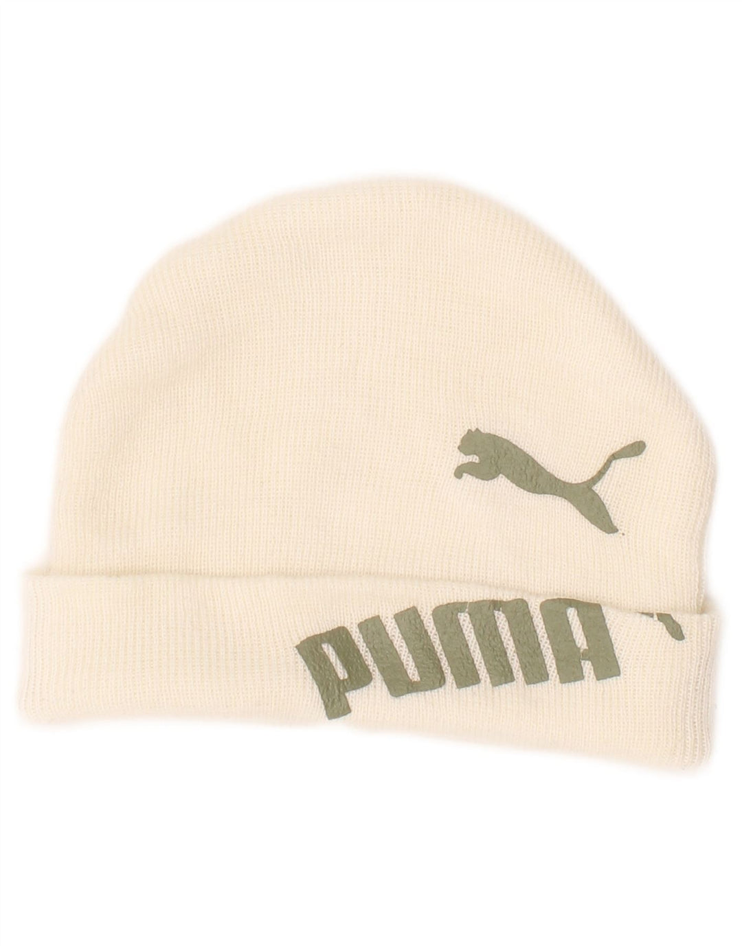 Czapka Puma dla mężczyzn z dzianiny z nadrukiem, uniwersalny rozmiar, biała