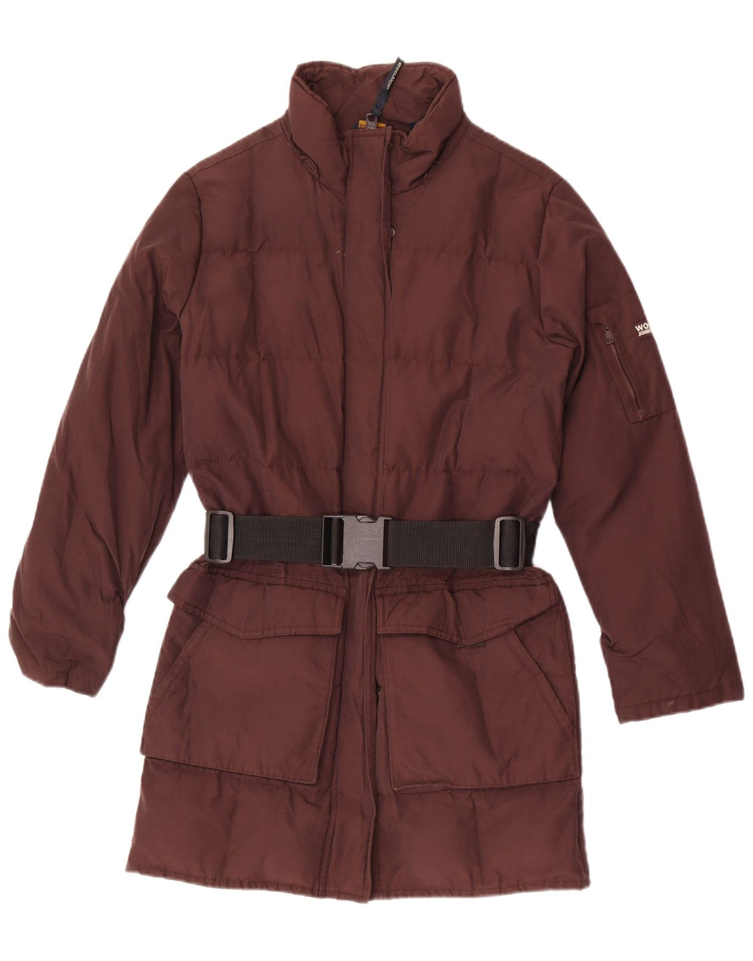 Damski płaszcz puchowy Woolrich UK 10 Small Brown Cotton