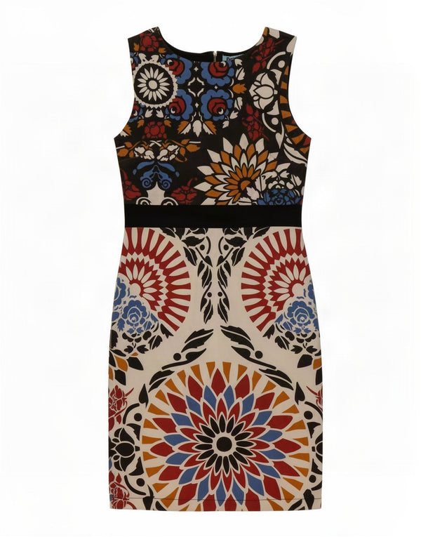 Damska sukienka bez rękawów Desigual UK 10, mała, wielobarwna w kwiaty
