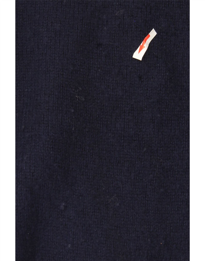 Sergio Tacchini Męski sweter z dekoltem w kształcie litery V XL, granatowo-wełniany