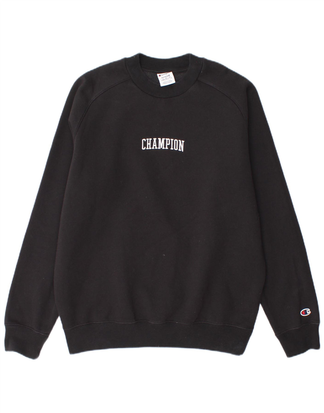 CHAMPION Mens Graphic Sweatshirt Jumper Medium Black Cotton