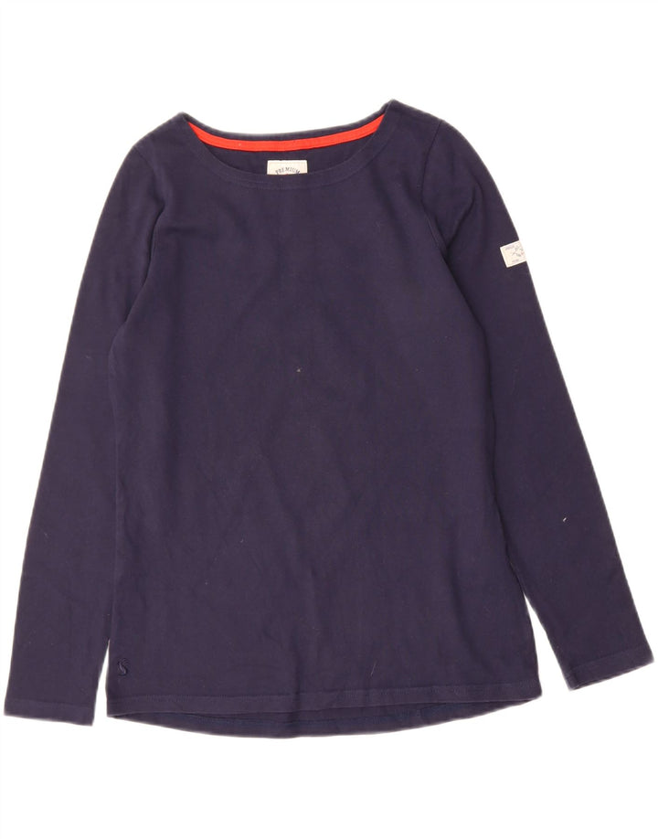 JOULES Womens Top Long Sleeve UK 10 Small Navy Blue Cotton Vintage Joules and Second-Hand Joules from Messina Hembry 