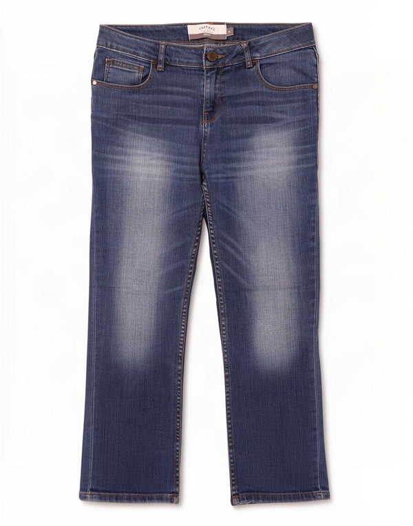 Fat Face Womens Cropped Jeans UK 8 Small W28 L23 Blue Cotton