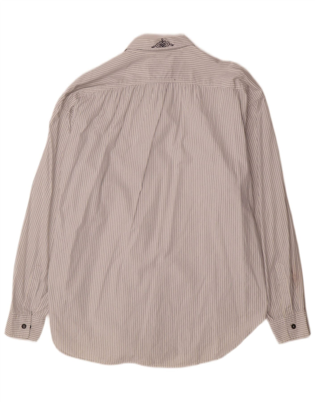 Koszula męska VINTAGE XL, biała, bawełniana w prążki