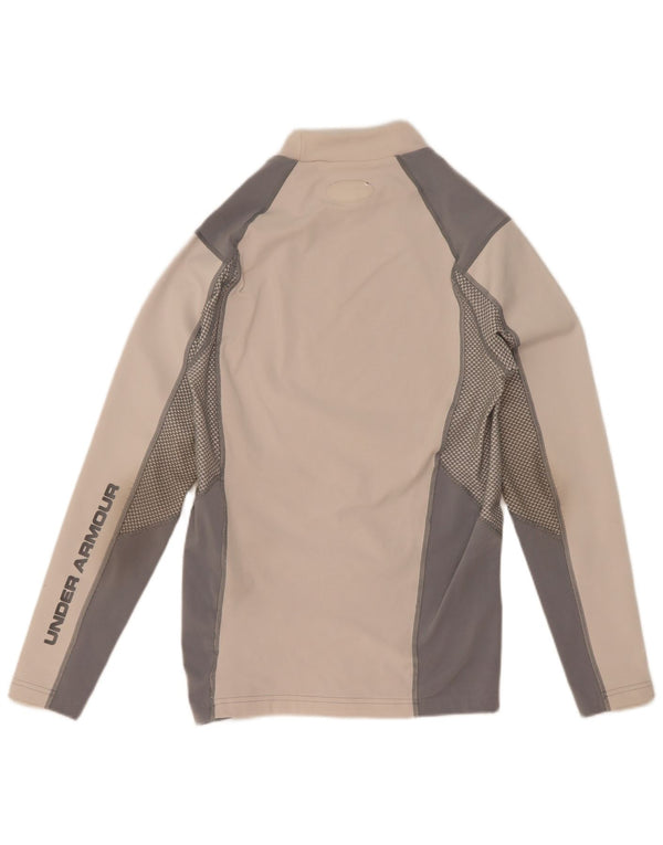 Męski top z grafiką Under Armour Cold Gear z długim rękawem, duży w kolorze złamanej bieli